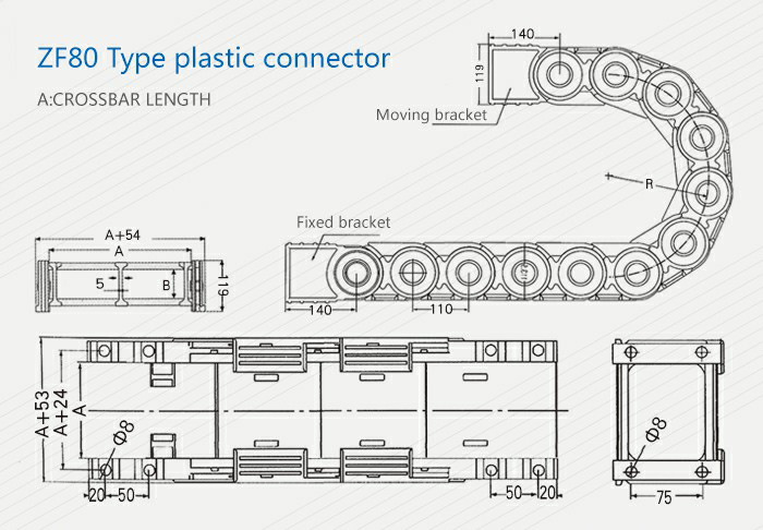 ZF80-အမျိုးအစား-ပလပ်စတစ်-ချိတ်ဆက်ကိရိယာ